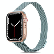 Milanese Small Waist Watch Band For Apple Watch Ultra 49mm&Watch Ultra 2 49mm / Series 9&8&7 45mm / SE 3&SE 2&6&SE&5&4 44mm / 3&2&1 42mm(Emerald Green)