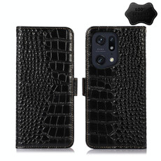 For OPPO Find X5 Pro 5G Crocodile Top Layer Cowhide Leather Phone Case(Black) For OPPO Find X5 Pro 5G Crocodile Top Layer Cowhide Leather Phone Case(Black)