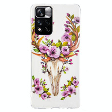 For Xiaomi Redmi Note 11 Pro 4G / 5G Luminous TPU Protective Phone Case(Flower Deer)