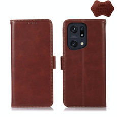 For OPPO Find X5 Pro 5G Crazy Horse Top Layer Cowhide Leather Phone Case(Brown) For OPPO Find X5 Pro 5G Crazy Horse Top Layer Cowhide Leather Phone Case(Brown)