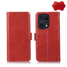 For OPPO Find X5 Pro 5G Crazy Horse Top Layer Cowhide Leather Phone Case(Red) For OPPO Find X5 Pro 5G Crazy Horse Top Layer Cowhide Leather Phone Case(Red)
