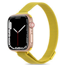 Milanese Small Waist Watch Band For Apple Watch Ultra 49mm&Watch Ultra 2 49mm / Series 9&8&7 45mm / SE 3&SE 2&6&SE&5&4 44mm / 3&2&1 42mm(Yellow)