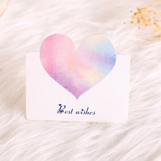 100 PCS A368 Heart Shape Thanks Greeting Card(Best Blessings)
