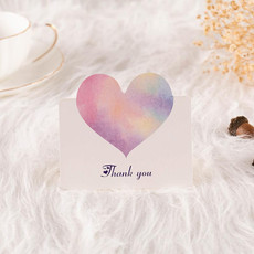 100 PCS A368 Heart Shape Thanks Greeting Card(Symphony)