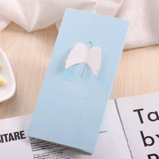 100 PCS A-330 Stereo Hollow Greeting Card(Blue Wings)