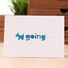 50 PCS A-035 Large Hollow Letters Holiday Greeting Card(Going)