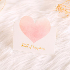 100 PCS A368 Heart Shape Thanks Greeting Card(Full of Happiness)