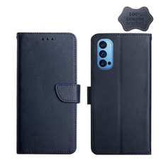 For OPPO Reno4 Pro Genuine Leather Fingerprint-proof Horizontal Flip Phone Case(Blue) For OPPO Reno4 Pro Genuine Leather Fingerprint-proof Horizontal Flip Phone Case(Blue)