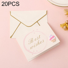 20 PCS 3D Holiday Blessing And Thanksgiving Card with Envelope(Torch Ice Cream Icon)