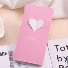 100 PCS A-330 Stereo Hollow Greeting Card(Pink Love)