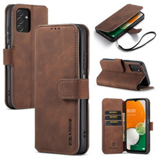 For Samsung Galaxy A13 4G DG.MING Retro Oil Edge Flip Leather Phone Case(Coffee)