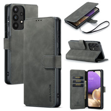 For Samsung Galaxy A33 5G DG.MING Retro Oil Edge Flip Leather Phone Case(Grey)