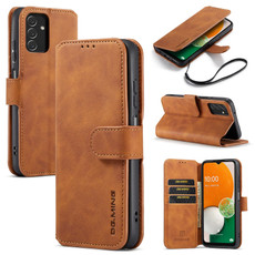 For Samsung Galaxy A13 4G DG.MING Retro Oil Edge Flip Leather Phone Case(Brown)