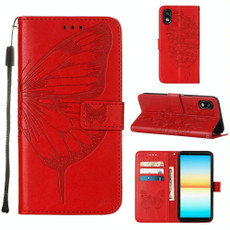 For Sony Xperia ACE III Embossed Butterfly Leather Phone Case(Red) For Sony Xperia ACE III Embossed Butterfly Leather Phone Case(Red)
