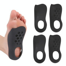 2 Pairs Flat Foot Bow Corrected XO Leg Orthopedic Insole, Size: L (Black)