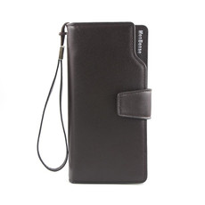 Menbense Fashion Business Simple Handbag PU Large Capacity Male Wallet(Dark Brown) Menbense Fashion Business Simple Handbag PU Large Capacity Male Wallet(Dark Brown)