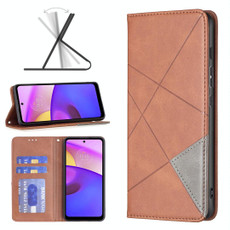 For Motorola Moto E40 / E30 Prismatic Invisible Magnetic Leather Phone Case(Brown) For Motorola Moto E40 / E30 Prismatic Invisible Magnetic Leather Phone Case(Brown)