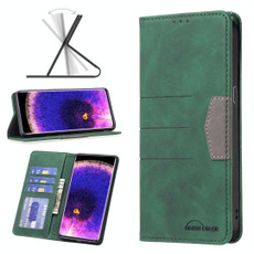 For OPPO Find X5 Magnetic Splicing Leather Phone Case(Green) For OPPO Find X5 Magnetic Splicing Leather Phone Case(Green)
