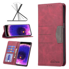 For OPPO Find X5 Magnetic Splicing Leather Phone Case(Red) For OPPO Find X5 Magnetic Splicing Leather Phone Case(Red)