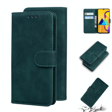 For Samsung Galaxy M30s / M21 Skin Feel Pure Color Flip Leather Phone Case(Green)