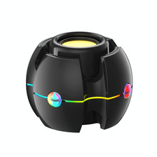 RGB Light Effect Gyro Shape Wireless Bluetooth Audio(Black)