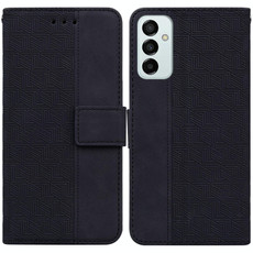 For Samsung Galaxy M23 / F23 Geometric Embossed Leather Phone Case(Black)