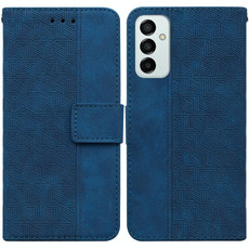 For Samsung Galaxy M23 / F23 Geometric Embossed Leather Phone Case(Blue)