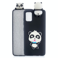 For Samsung Galaxy A53 5G Shockproof 3D Lying Cartoon TPU Phone Case(Panda with Blue Bow)