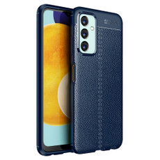 For Samsung Galaxy M23 / F23 Litchi Texture TPU Shockproof Phone Case(Navy Blue)