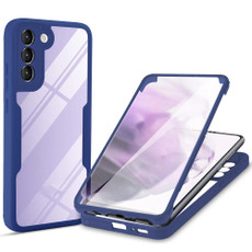 For Samsung Galaxy S22 5G Acrylic + TPU 360 Degrees Full Coverage Shockproof Phone Case(Blue)
