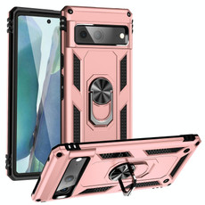 For Google Pixel 7 Shockproof TPU + PC Phone Case with Holder(Rose Gold) For Google Pixel 7 Shockproof TPU + PC Phone Case with Holder(Rose Gold)