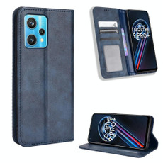 For OPPO Realme 9 Pro Magnetic Buckle Retro Texture Leather Phone Case(Blue) For OPPO Realme 9 Pro Magnetic Buckle Retro Texture Leather Phone Case(Blue)