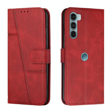 For Motorola Moto G200 5G / Edge S30 Stitching Calf Texture Buckle Leather Phone Case(Red) For Motorola Moto G200 5G / Edge S30 Stitching Calf Texture Buckle Leather Phone Case(Red)