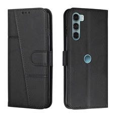 For Motorola Moto G200 5G / Edge S30 Stitching Calf Texture Buckle Leather Phone Case(Black) For Motorola Moto G200 5G / Edge S30 Stitching Calf Texture Buckle Leather Phone Case(Black)