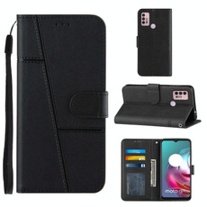 For Motorola Moto G10 Stitching Calf Texture Buckle Leather Phone Case(Black) For Motorola Moto G10 Stitching Calf Texture Buckle Leather Phone Case(Black)