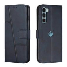 For Motorola Moto G200 5G / Edge S30 Stitching Calf Texture Buckle Leather Phone Case(Blue) For Motorola Moto G200 5G / Edge S30 Stitching Calf Texture Buckle Leather Phone Case(Blue)