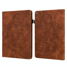 Peacock Embossed Pattern TPU + PU Leather Smart Tablet Case with Sleep / Wake-up For iPad 5 / 6 / 7 / 8 2017(Brown)