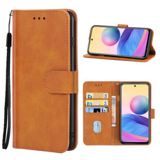 Leather Phone Case For Xiaomi Redmi 10 5G(Brown)
