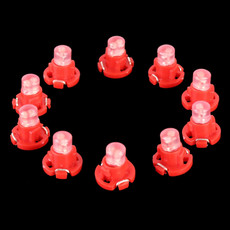 10PCS 2W T4.2 Wedge Instrument Panel LED Light Dashboard Gauge Cluster Indicator Lamp Bulb(Red Light)