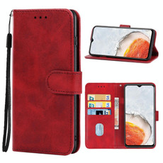 Leather Phone Case For vivo iQOO U5x(Red)