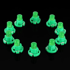 10PCS 2W T4.2 Wedge Instrument Panel LED Light Dashboard Gauge Cluster Indicator Lamp Bulb(Green Light)