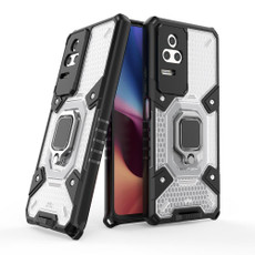 For Xiaomi Redmi K50 Pro Space PC+TPU Shockproof Phone Case with Ring Holder(White)