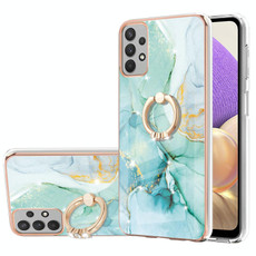 For Samsung Galaxy A73 5G Electroplating Marble IMD TPU Phone Case with Ring Holder(Green 003) For Samsung Galaxy A73 5G Electroplating Marble IMD TPU Phone Case with Ring Holder(Green 003)