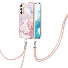 For Samsung Galaxy S22 5G Electroplating Marble IMD TPU Phone Case with Lanyard(Rose Gold 005) For Samsung Galaxy S22 5G Electroplating Marble IMD TPU Phone Case with Lanyard(Rose Gold 005)