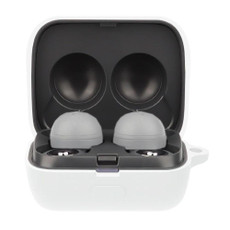 Solid Color Earphone Protective Case with Hook For Sony LinkBuds WF-L900(White)