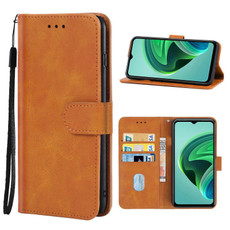 Leather Phone Case For Xiaomi Redmi Note 11E(Brown)