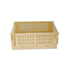 3 PCS Student Desktop Organizer Folding Plastic Storage Box, Size: Small (Yellow)