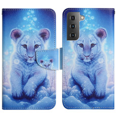 For Samsung Galaxy S22 5G Painted Pattern Horizontal Flip Leather Phone Case(Little Leopard)