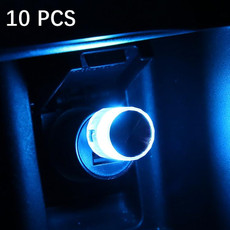 10 PCS Car Decorative USB Universal LED Atmosphere Lamp, Colour: Ice Blue