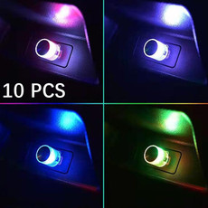 10 PCS Car Decorative USB Universal LED Atmosphere Lamp, Colour: Colorful Flash